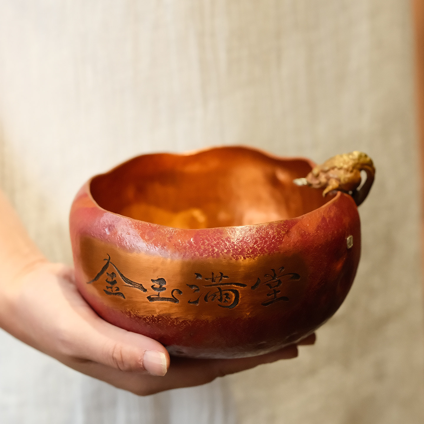 爱赏紫铜茶洗大号特大茶渣缸