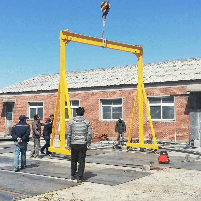 长期供应沈阳电动双梁龙门吊无轨电动移动吊龙门吊架轻型升降行车