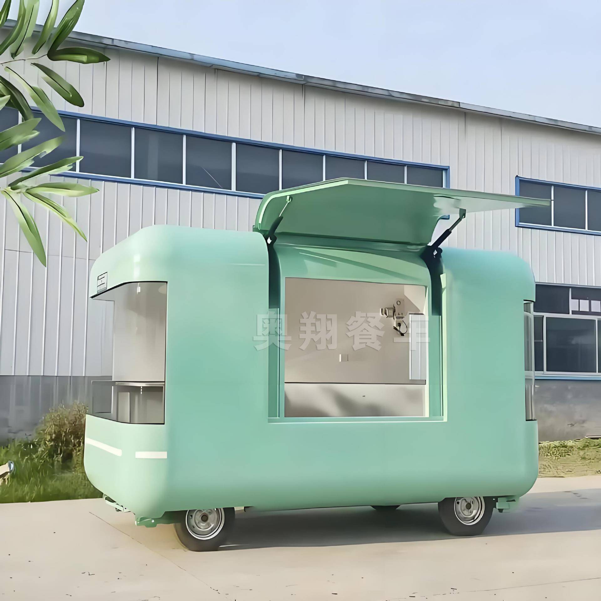 云仓餐车市政景区商业街售卖车多功能冷饮奶茶早餐可移动摆摊车