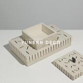 简约现代意式 饰收纳盒创意样板间客厅卧室梳妆台饰品盒摆件 金属装