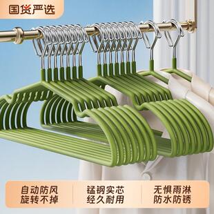 防风衣架自动卡扣固定加粗家用挂衣高楼室外防吹走掉落阳台晒衣撑