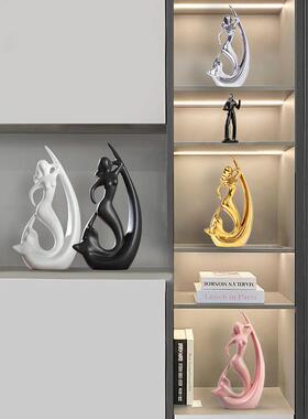 客厅摆件酒柜家居装饰品电视柜玄关桌面陶瓷工艺北欧轻奢现代高档