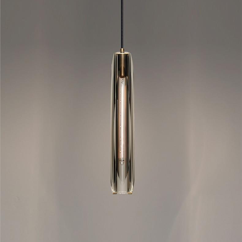 全铜轻奢K9水晶吊灯餐厅灯个性创意简约吧台床头别墅后现代小吊灯