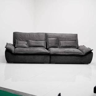 鼎德喜帆船沙发意式极简磨砂布美迪奇现代乳胶羽绒定制大直排沙发