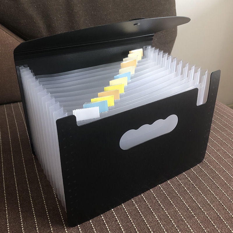 加厚PP耐用资料夹A5风琴包收纳盒整理袋分类放票据夹A4学生资料册