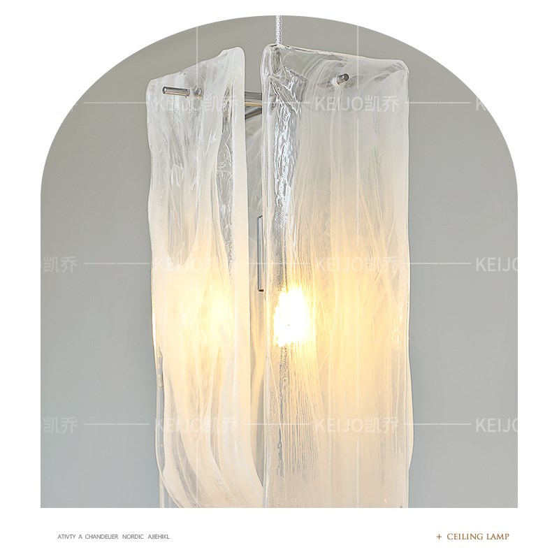 凯乔 云雾小吊灯 法式轻奢卧室床头吊线灯奶油风设计师2024新款