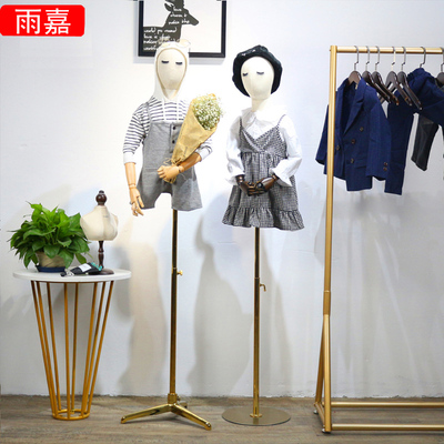 儿童模特道具半身橱窗展示架全身男女童装店小孩带头服装模特架