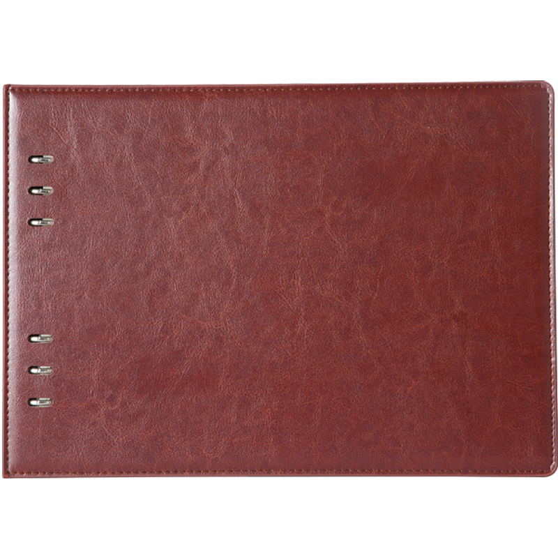 横版商务A4活页本6孔活页夹外壳可拆卸笔记本子记事加厚定制LOGO