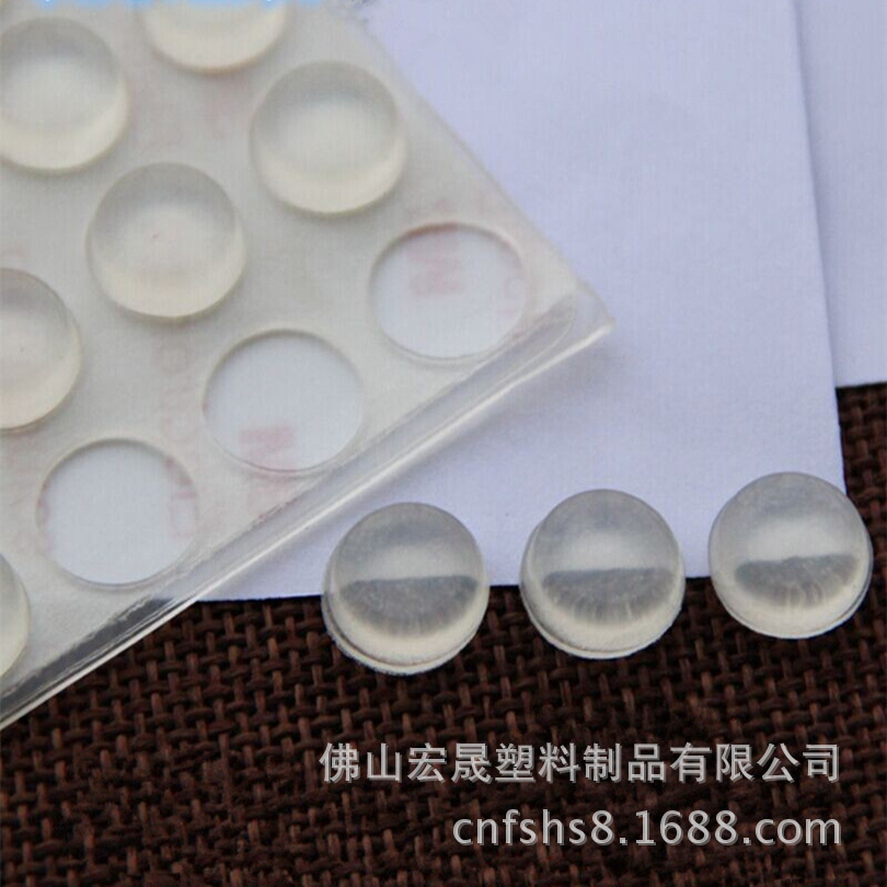 厂家直供透明防滑防撞电器仪器家具橱柜门胶粒 12*4自粘硅胶脚垫