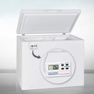 开泰冰柜冷冻库温度计双温报警室内外数显电子家用药箱冰箱温度计