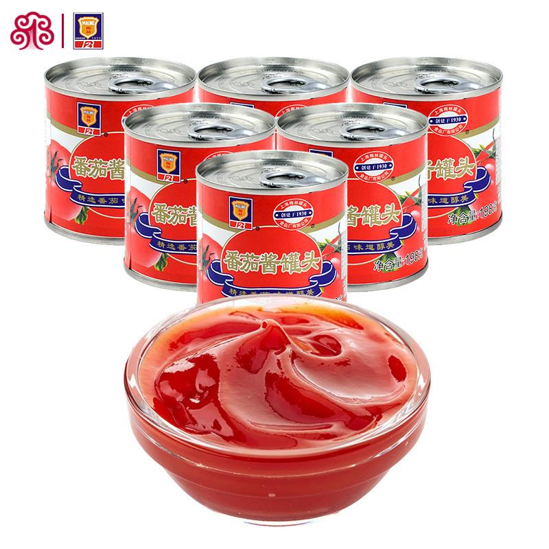 正宗番茄酱198g罐头瓶装量贩囤货家用番茄酱沙司上海罐头