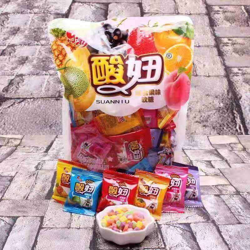 60包乐潮酸妞水果软糖喜糖糖果包邮经典童年怀旧零食橡皮qq糖