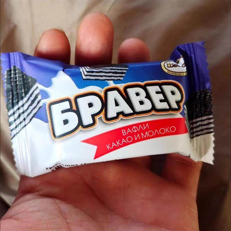 新货俄罗斯威化饼干进口阿孔特牌菲利莫小农庄冰淇淋巧克力奶