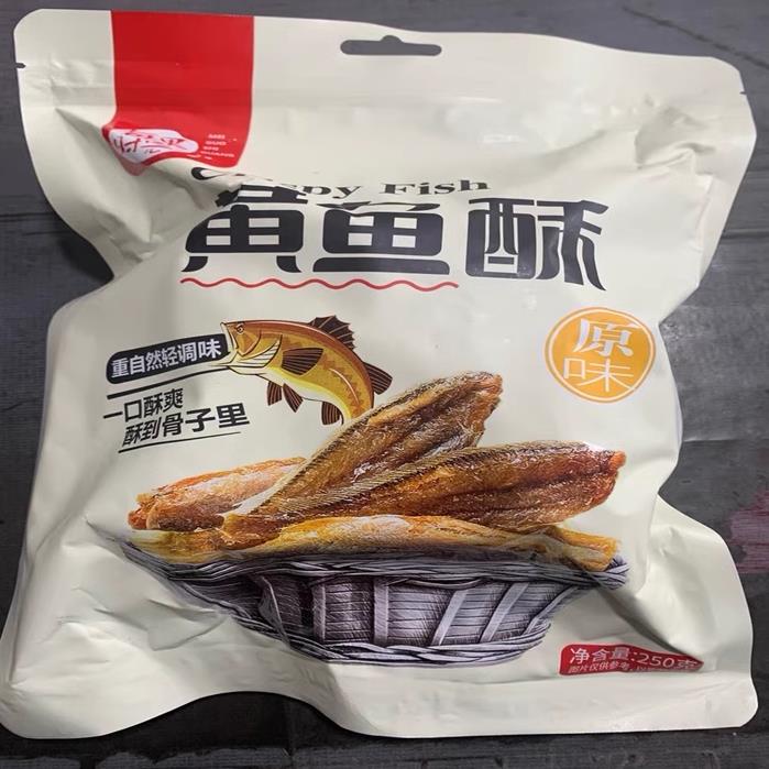 每果时光黄鱼酥500g即食香酥小黄鱼小鱼干干货小吃黄花鱼海味零食