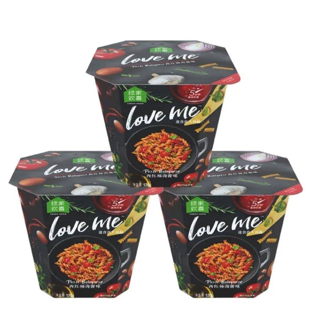 番茄肉酱意面【3桶】绿家欢喜loveme速食螺旋意大利面儿童