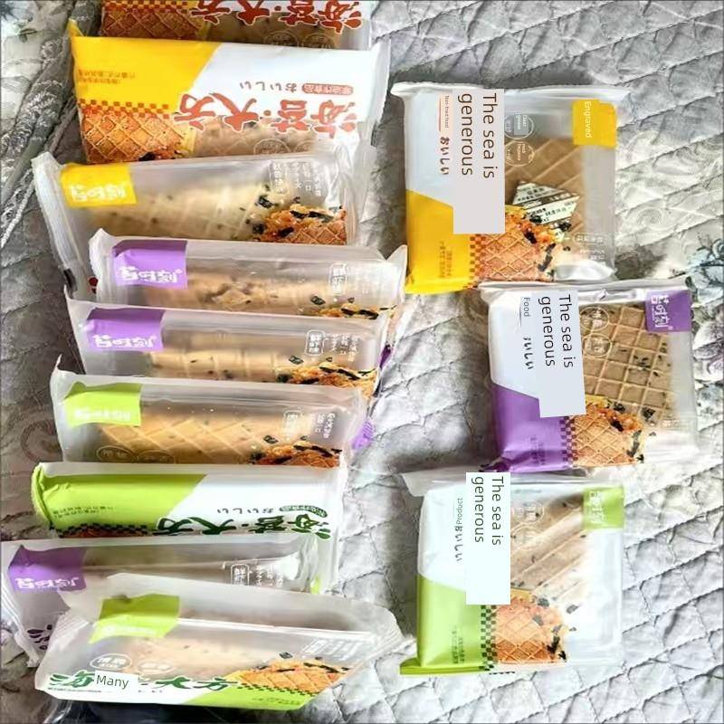 青苔时刻海藻慷慨三明治蛋卷袋网红肉线饼干咸办公室零食随意海藻