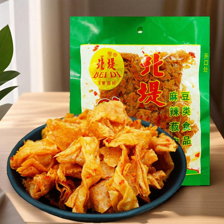 北堤麻辣肉 湖南常德特产80g北提麻辣菽肉豆腐皮丝豆皮零食豆干