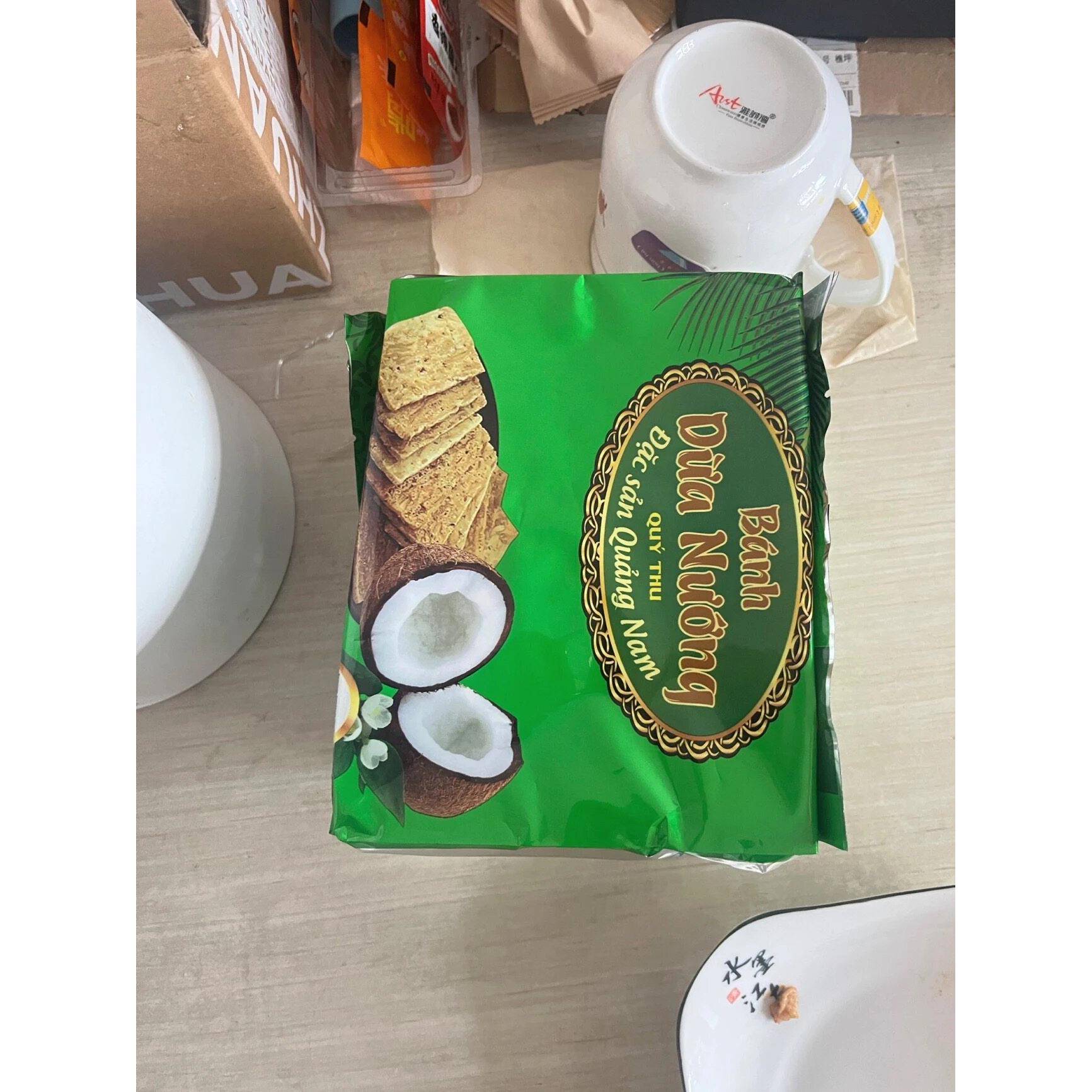 越南特产烤饼duanuong椰子香脆饼干酥脆点心茶点