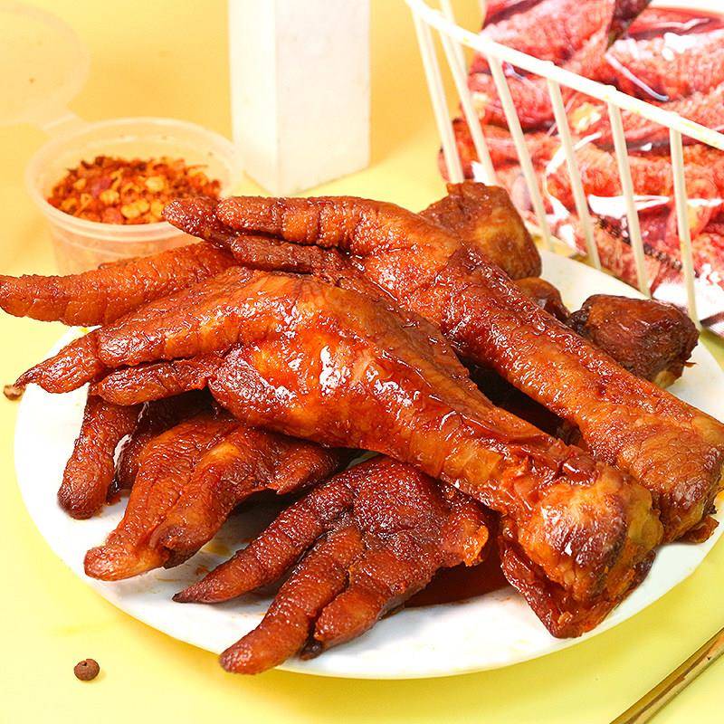 五级孤独虎皮凤爪卤香味香辣味鸡爪散称500g解馋即食休闲 零食小
