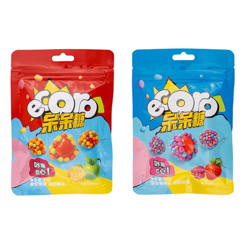 混合水果味软糖怡可诺ecoro混合莓果水果味呆呆糖柠檬苹果草