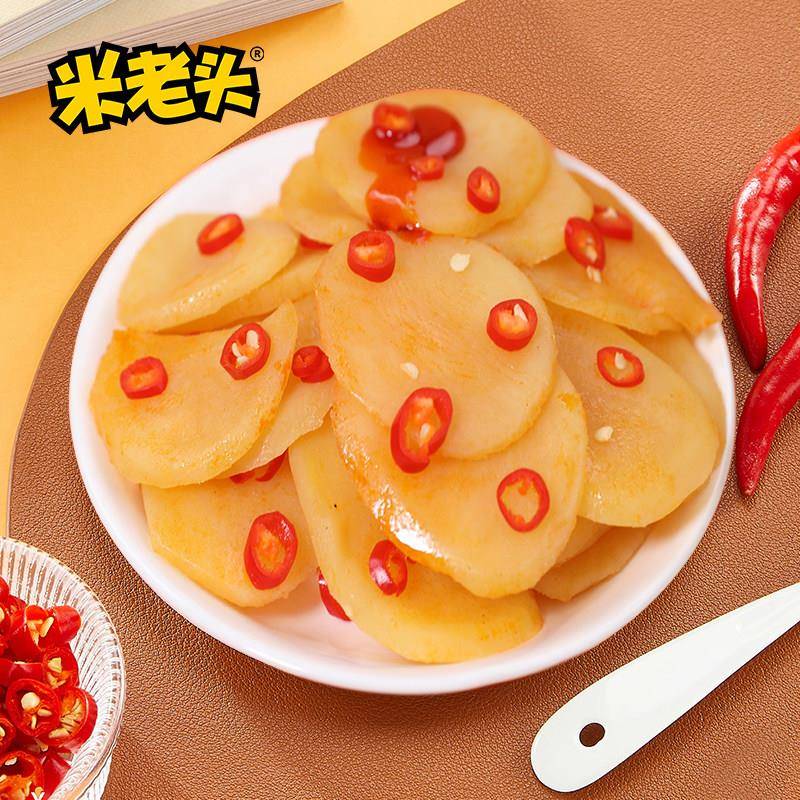 米老头辣卤土豆片70g多口味休闲食品办公室解馋零食小吃