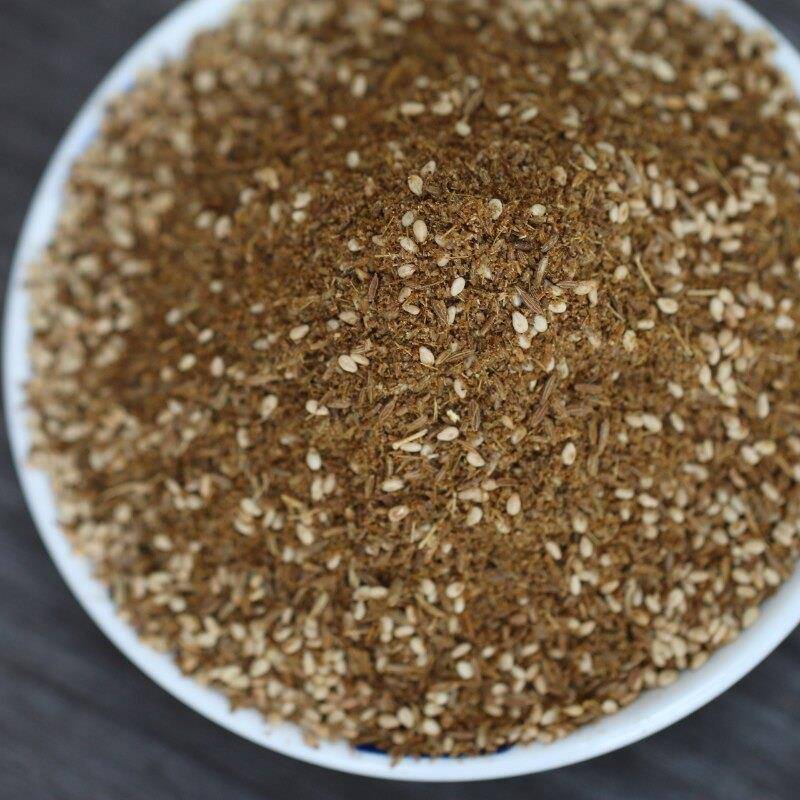 新货孜然半颗粒+熟芝麻孜然粉烧烤撒料羊肉串调料烤肉料500克包邮