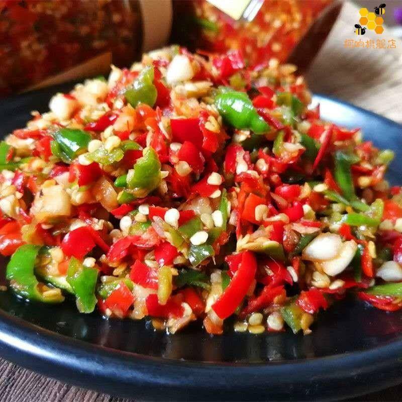 腌制酸辣大蒜苗下饭菜大蒜须叶子江西辣菜南昌宜春特辣青红辣椒酱