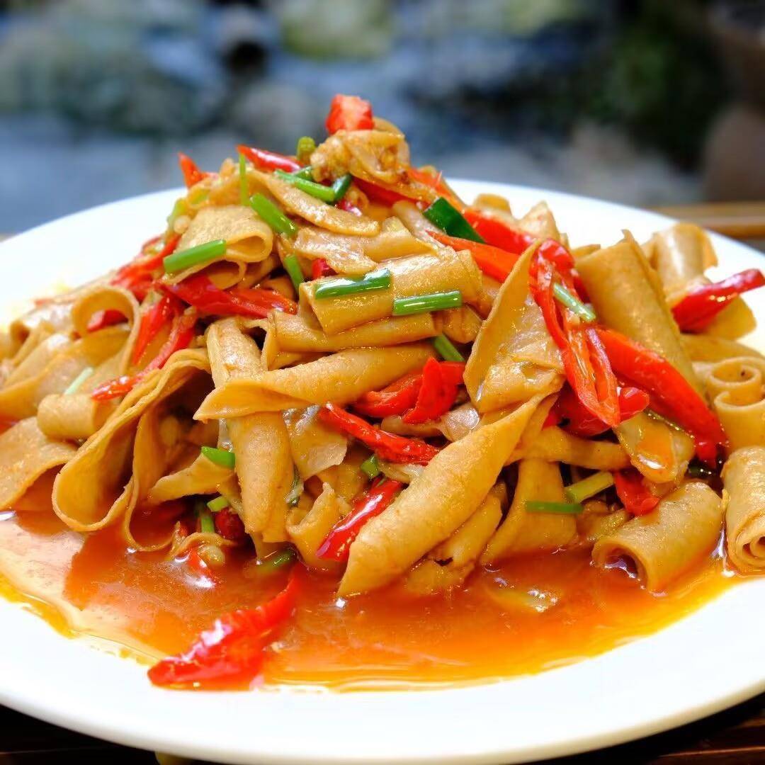 湖南湘西特产老豆皮干货无盐手工老豆皮火锅专用食材炒菜家用新鲜