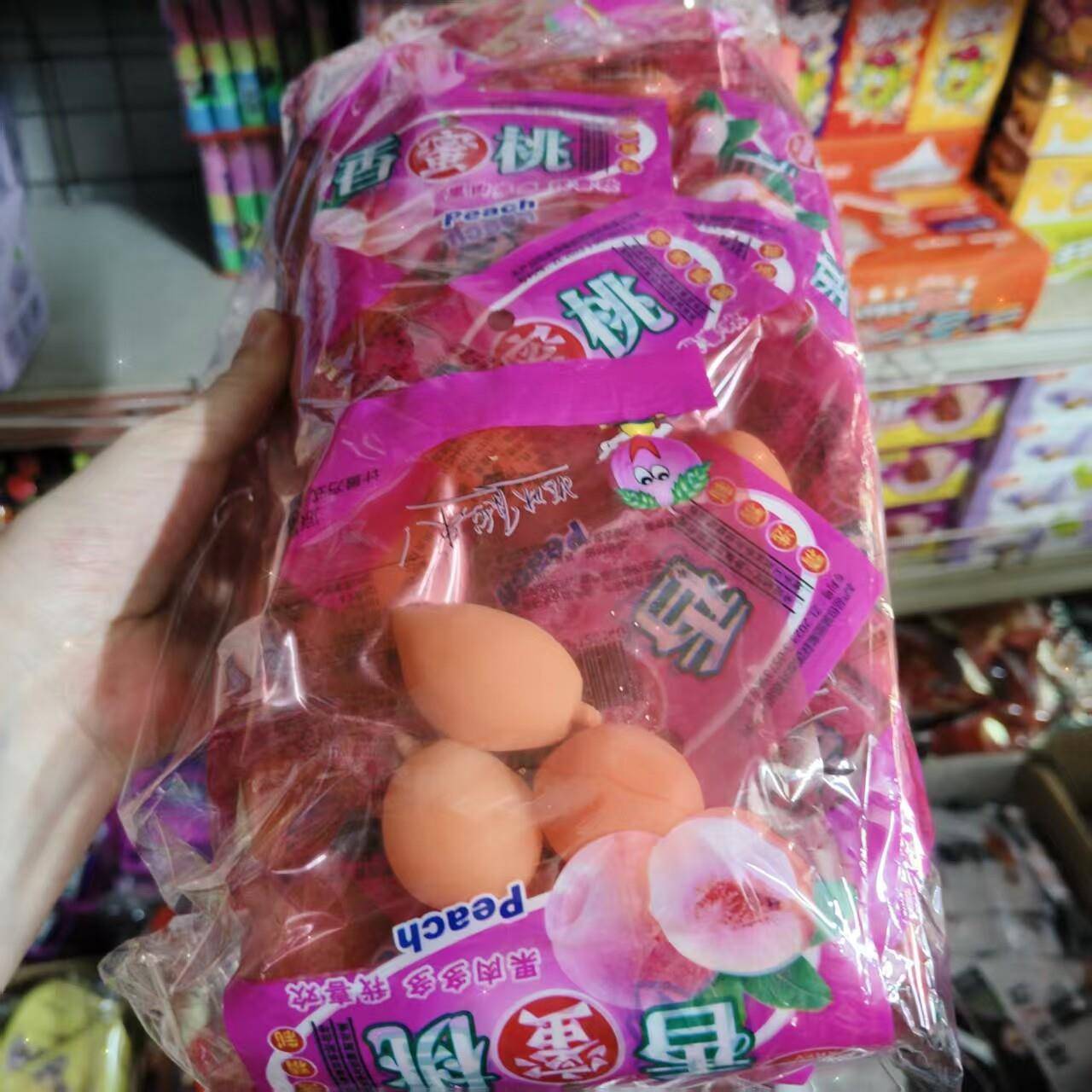 抖音同款锁喉桃脆桃小红桃子袋装情人桃子果脯水蜜桃童年回忆零食
