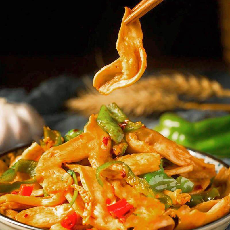 正宗贵州手工豆腐皮原味干货特产腐竹素肉头层手撕地摊火锅老