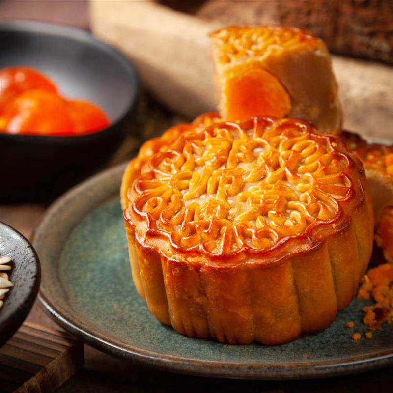 正宗月饼店惠州惠东传统广式双蛋黄白莲蓉月饼中秋送人礼盒