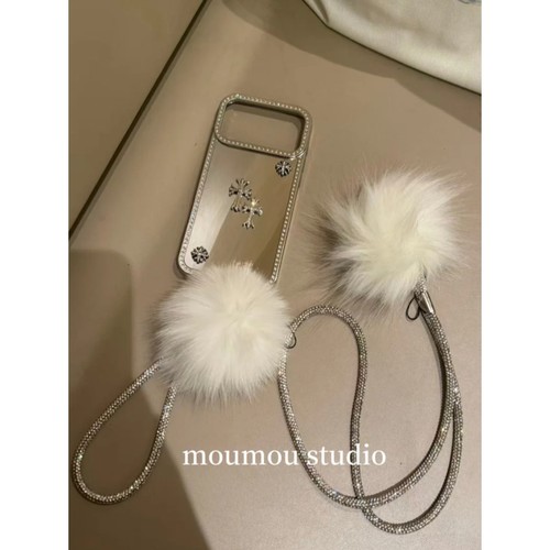 韩系ins简约镶钻十字架手机壳