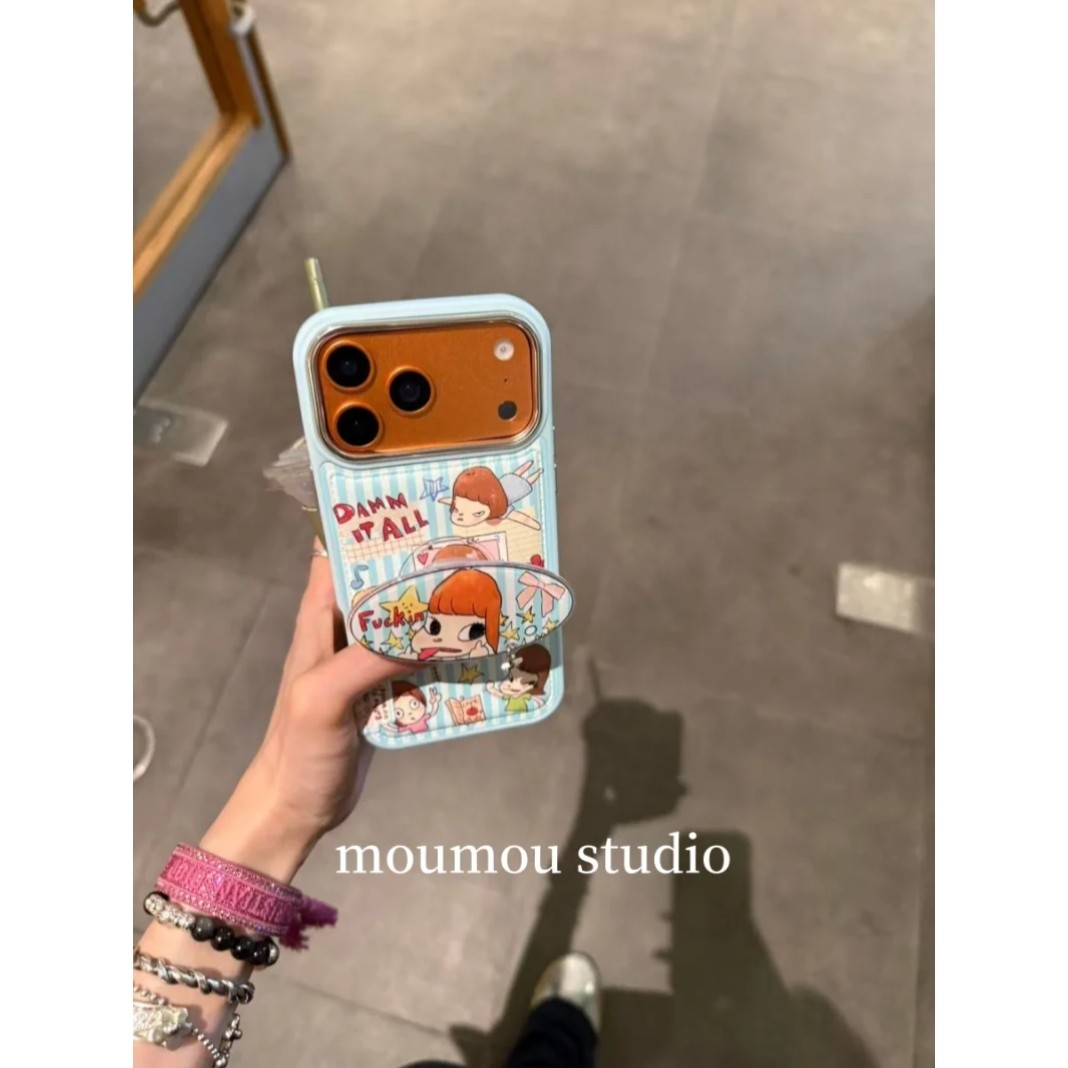 可爱ins蓝色条纹奈良美智手机壳