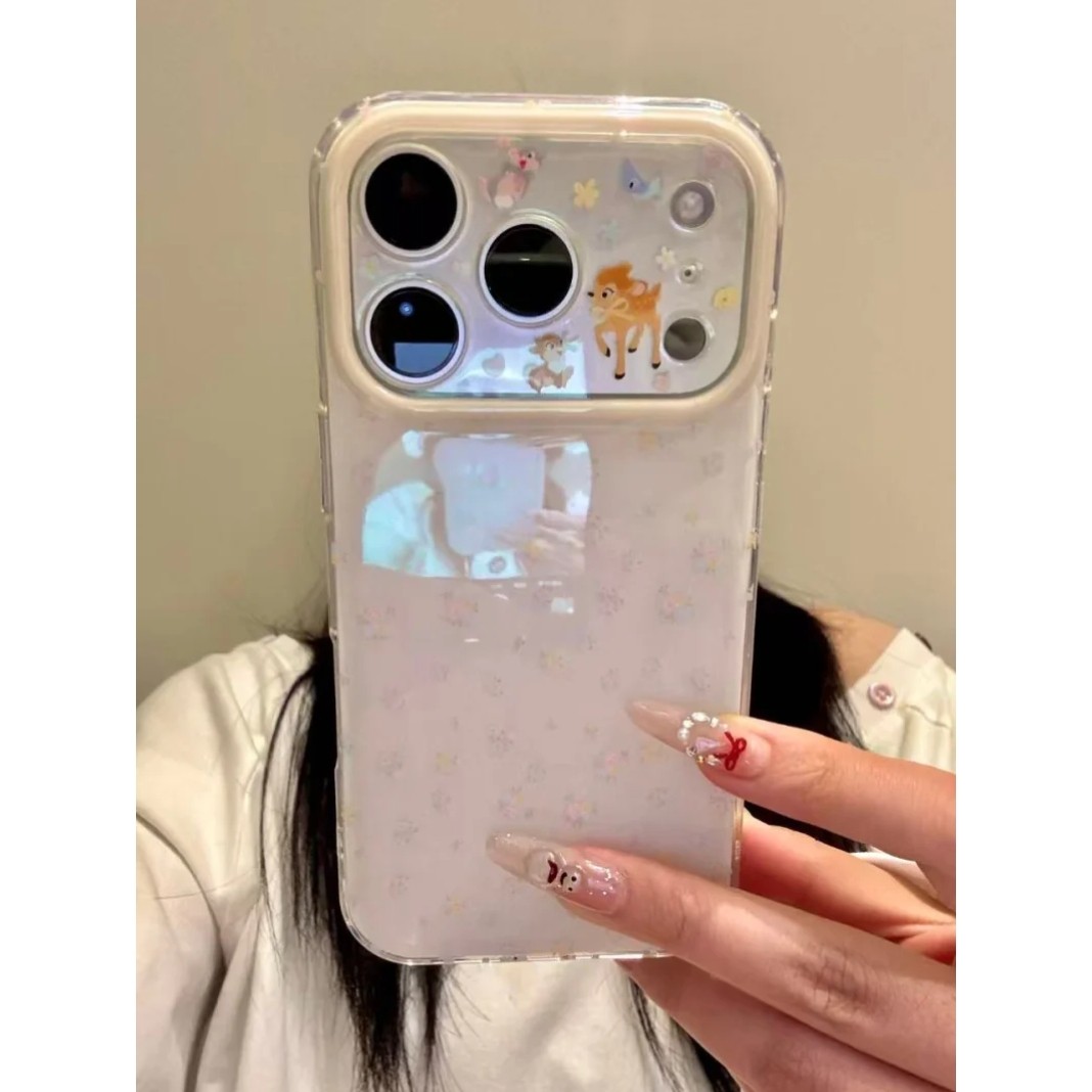 MOMOMOSTUDIOS可爱ins浅色满屏碎花兔子小鹿适用iPhone17promax新款16pro苹果手机壳15pro双层14全包13防摔软,3C数码配件,手机保护套/壳,淘宝优惠券,粉丝福利购,淘宝优惠卷