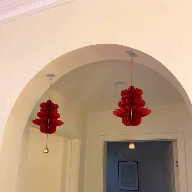 2026年马年中式春字立体蜂窝铜铃铛春节挂饰摆件过年装饰布置挂件,节庆用品/礼品,文化创意文具,淘宝优惠券,粉丝福利购,淘宝优惠卷