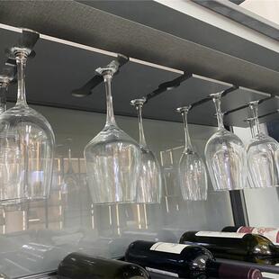 铝合金高脚杯架红酒架倒挂家用酒杯架悬挂架酒柜吊杯架吧台红酒架