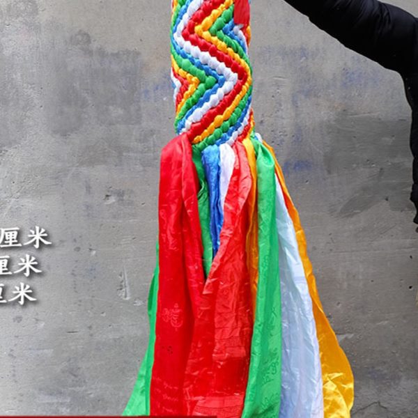 五结色哈达餐厅特色结装饰品藏族哈达结蒙古包金刚平安汽车挂件