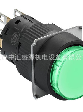 XB6EAF3J2F带灯按钮塑料一体式12V圆形自锁2NO/NC绿色按钮