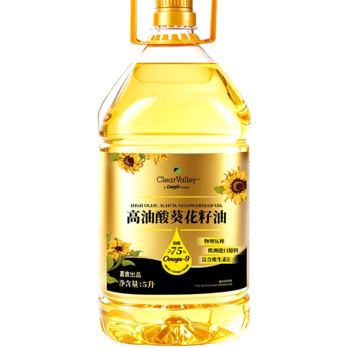 山姆ClearValley高油酸葵花籽油食用油家用煎炒5升 滴滴清香