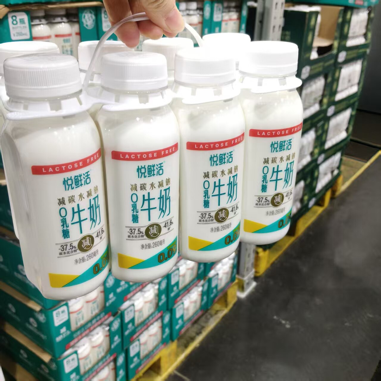 山姆悦鲜活零乳糖牛奶260mL 0乳糖牛奶轻负担生牛乳助力健康生活