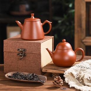 章老师纯手工手拉壶 潮州紫砂大红袍泡茶壶 小号茶壶家用功夫茶具