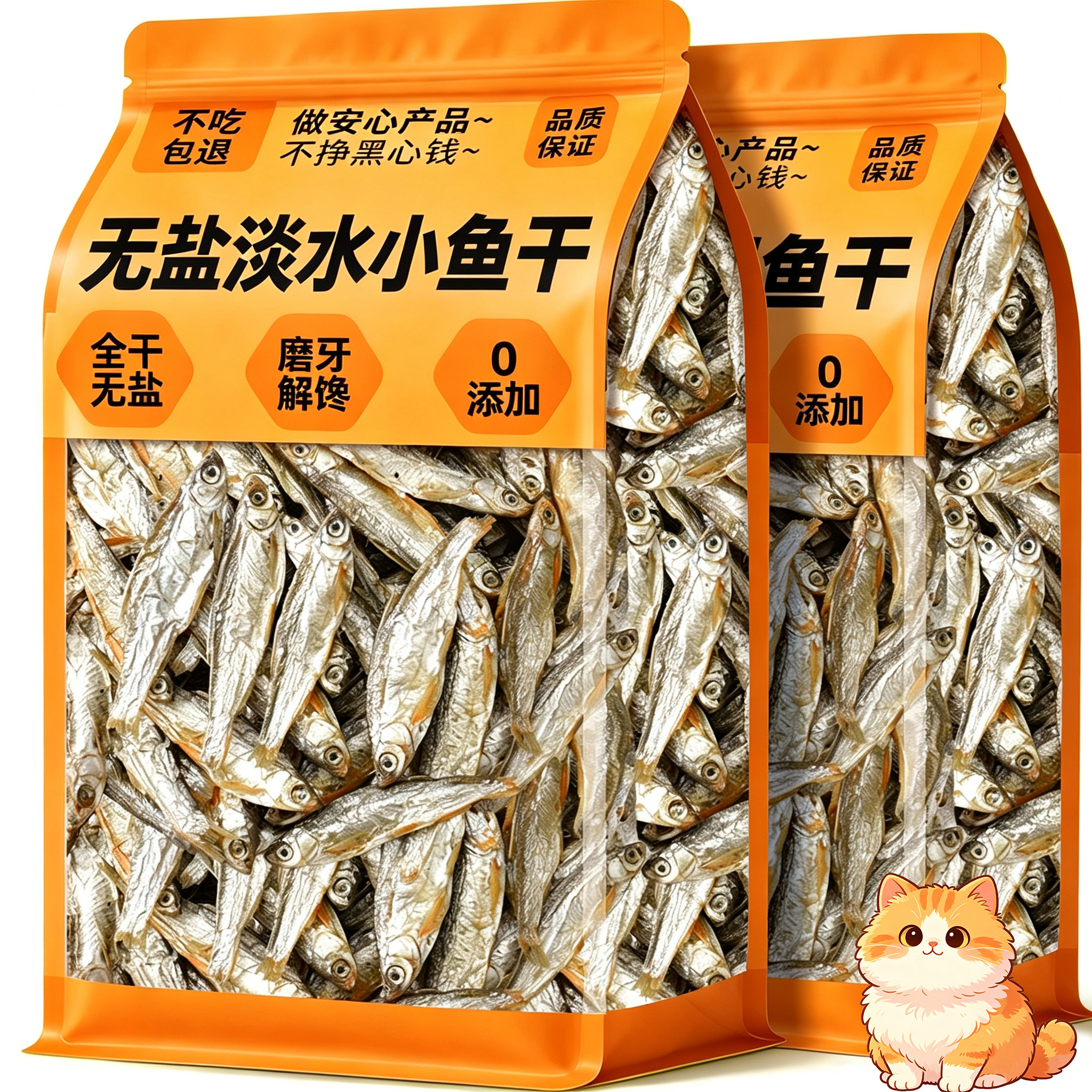 0添加!不加盐!精选淡水小鱼干