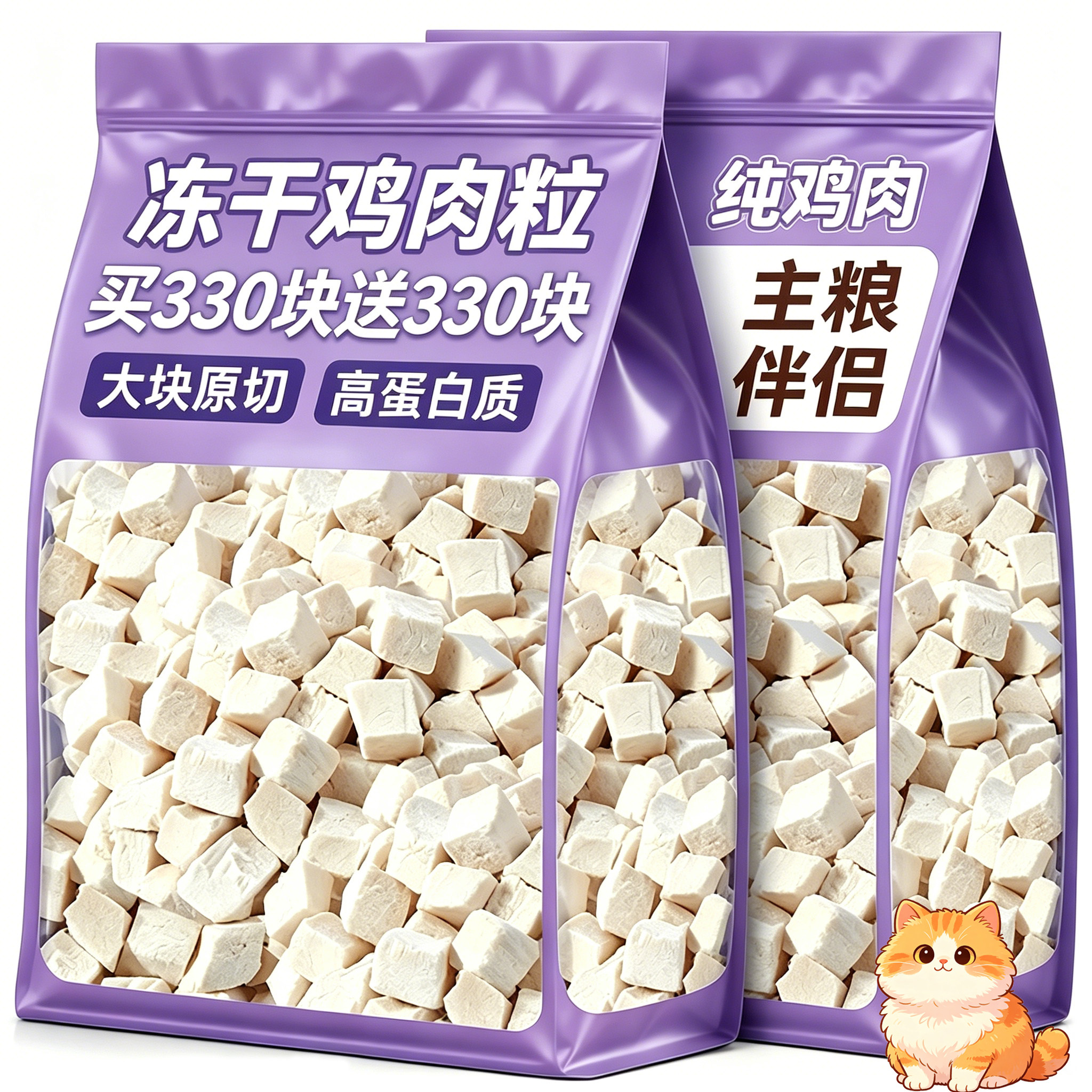 冻干鸡肉粒猫咪冻干零食增肥发腮图片
