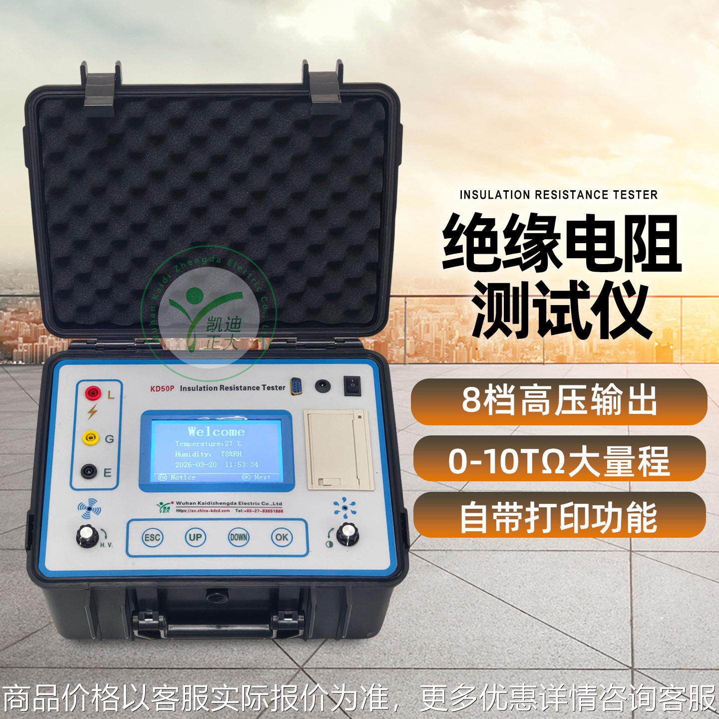 电气绝缘电阻测试仪 精度压数字兆欧表 电工用检测电阻表