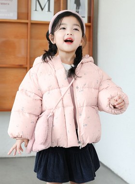 宝宝羽绒服加厚中小儿童装1-3-6-8岁女童羽绒服外套[送包包]23227