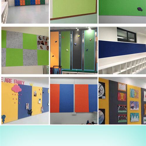 幼儿园加厚毛毡墙贴照片墙122x242cm加大文化墙公告展示板免打孔0