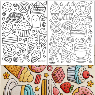 可爱卡通花卉动物刺绣水溶布贴纸可打印背胶水溶性DIY手工装饰贴不干胶标签刺绣贴纸可定制创意手写贴纸