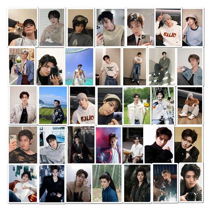 40张歌手演员侯明昊高清头像应援贴纸diy手机壳笔记本电脑ipad行李箱手账素材环保无异味图案不重复防水贴画