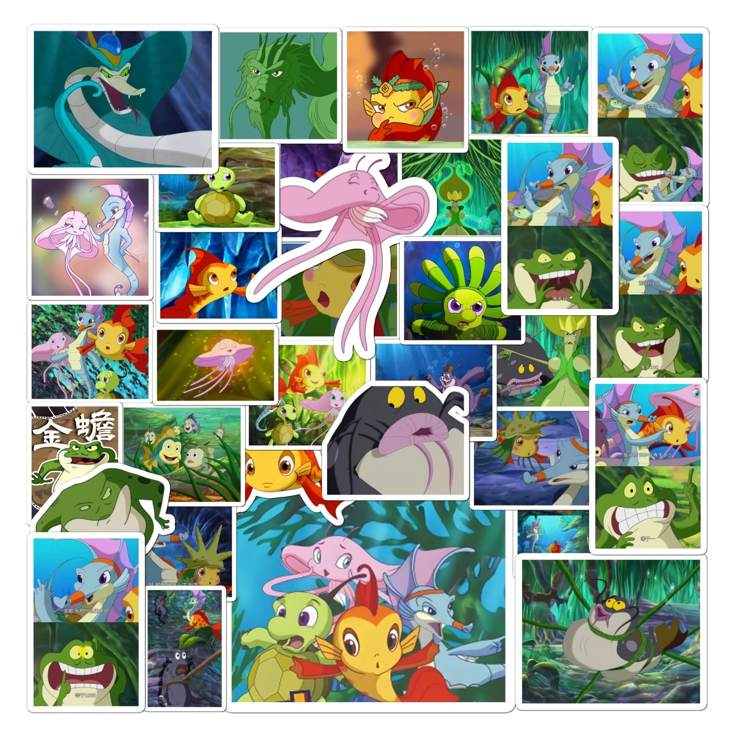 55张多尺寸小鲤鱼泡泡历险记国产动画贴纸鲤鱼跃龙门儿童奖励贴画diy手机壳行李箱水杯笔记本防水装饰贴画,文具电教/文化用品/商务用品,贴纸/立体贴纸,淘宝优惠券,粉丝福利购,淘宝优惠卷