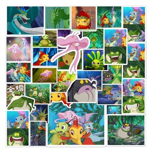 55张多尺寸小鲤鱼泡泡历险记国产动画贴纸鲤鱼跃龙门儿童奖励贴画diy手机壳行李箱水杯笔记本防水装饰贴画